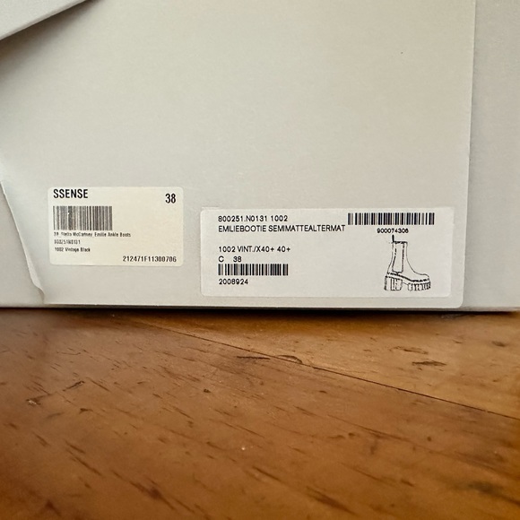 Stella McCartney Black Emilie Chelsea Boots, size 38